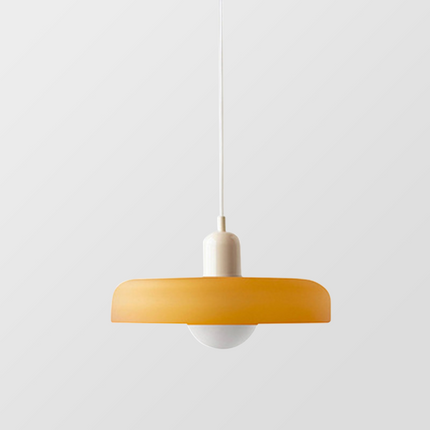 Modern Art Deco Glass Pendant Light – Colorful Halo Ceiling Lamp 9.8"–13.8" Diameter