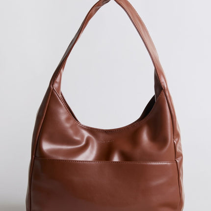 Minimalist Hobo Shoulder Bag – Vegan Leather