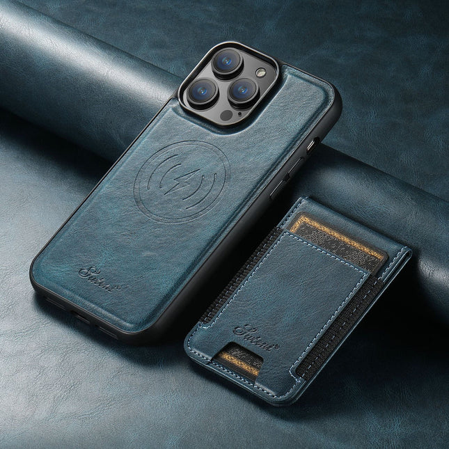 Leather iPhone Case with MagSafe & Card Holder – 2-in-1 Wallet Case