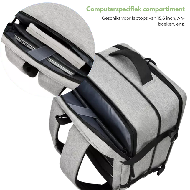 Waterproof Laptop Backpack with USB Charging Port – Fits 15.6" Laptops, Expandable Capacity, Anti-Theft Design