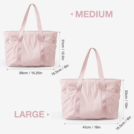 Black Tote Bag with Yoga Mat Holder – Water-Resistant & Laptop Compartment – Perfect for Gym, Work, or Beach