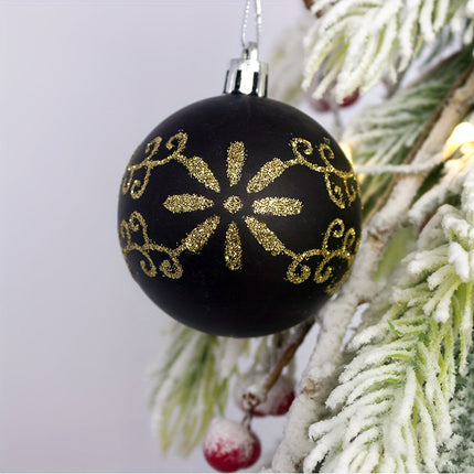 24-Piece Christmas Ornament Set – Shiny, Matte & Glitter Baubles for Tree, Wreath & Holiday Décor