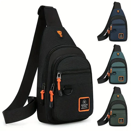 Water-Resistant Compact Shoulder Bag for Men – Functional Daily Travel & Work Crossbody Messenger