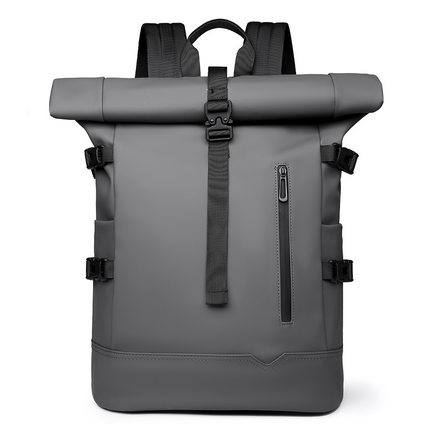 Waterproof Rolltop Backpack – Modern Laptop Bag with Large Capacity