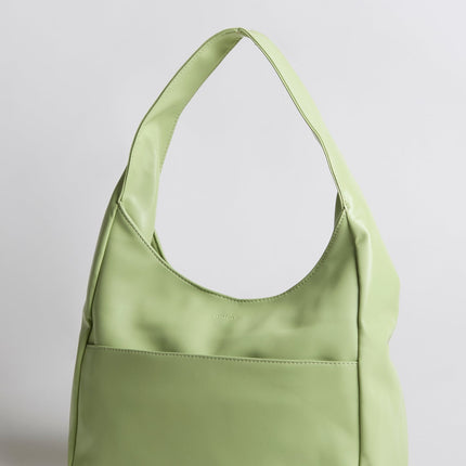 Minimalist Hobo Shoulder Bag – Vegan Leather