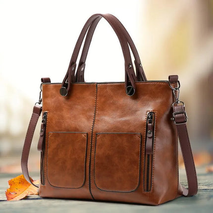 Zoe Vegan Leather Shoulder Bag – Stylish, Sustainable & Spacious Handbag for Women