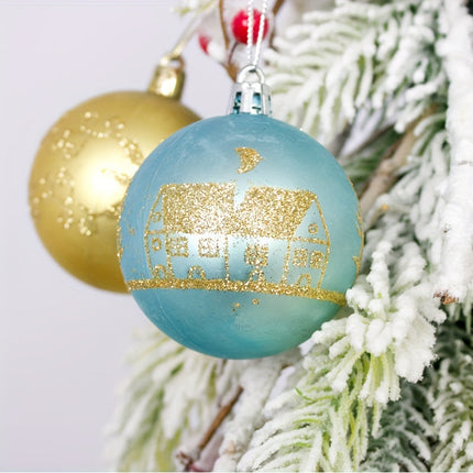 24-Piece Christmas Ornament Set – Shiny, Matte & Glitter Baubles for Tree, Wreath & Holiday Décor