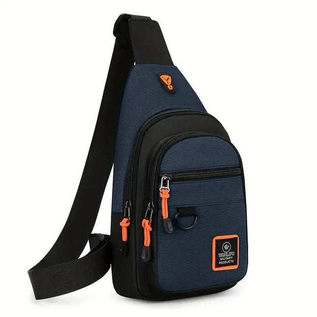 Water-Resistant Compact Shoulder Bag for Men – Functional Daily Travel & Work Crossbody Messenger