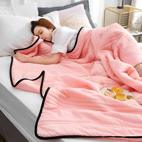 Soft & Lightweight Summer Blanket – Breathable Throw for Bed & Sofa, Available in Multiple Colors