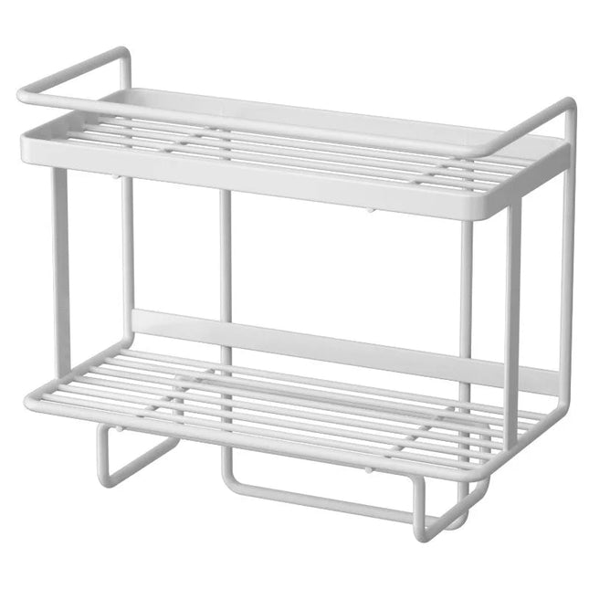 Black Over-the-Toilet Bathroom Shelf – Space-Saving Storage Rack, No Drilling, Modern Metal Organizer