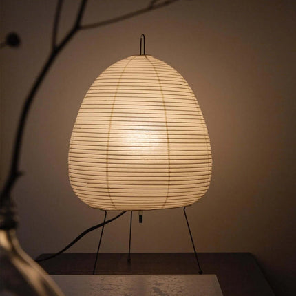 Lumi Biegung Japanese Washi Paper Table Lamp 12" – Soft Warm LED Light for Cozy Home Ambiance