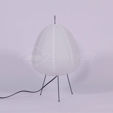 Lumi Biegung Japanese Washi Paper Table Lamp 12" – Soft Warm LED Light for Cozy Home Ambiance