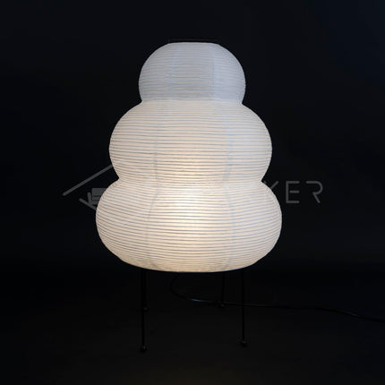 Lumi Biegung Japanese Washi Paper Table Lamp 12" – Soft Warm LED Light for Cozy Home Ambiance
