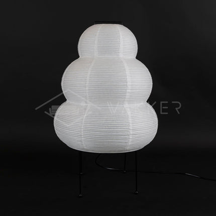Lumi Biegung Japanese Washi Paper Table Lamp 12" – Soft Warm LED Light for Cozy Home Ambiance
