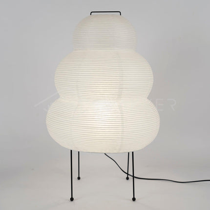 Lumi Biegung Japanese Washi Paper Table Lamp 12" – Soft Warm LED Light for Cozy Home Ambiance