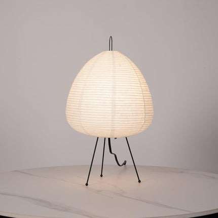 Lumi Biegung Japanese Washi Paper Table Lamp 12" – Soft Warm LED Light for Cozy Home Ambiance