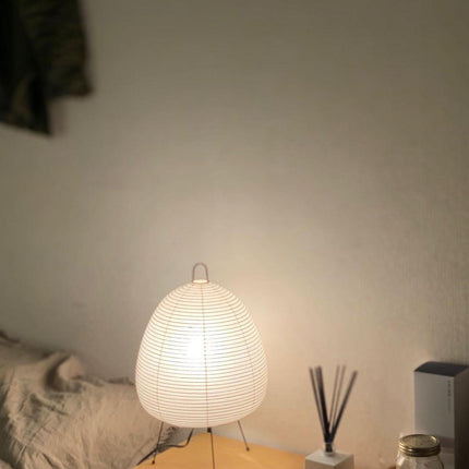 Lumi Biegung Japanese Washi Paper Table Lamp 12" – Soft Warm LED Light for Cozy Home Ambiance