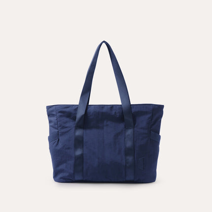 Black Tote Bag with Yoga Mat Holder – Water-Resistant & Laptop Compartment – Perfect for Gym, Work, or Beach