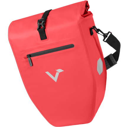 Waterproof Bike Pannier Bag – Durable Roll-Top Commuter & Touring Rack Bag with Reflective Accents