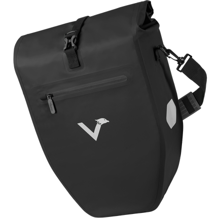 Waterproof Bike Pannier Bag – Durable Roll-Top Commuter & Touring Rack Bag with Reflective Accents