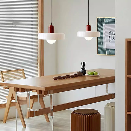 Color-Splash Glass Pendant Light 9.8" º 7.1" / 13.8" º 8.7" – Modern Adjustable Hanging Lamp for Kitchen, Dining & Living Room