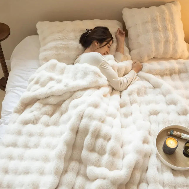 Ultra-Soft Fleece Throw Blanket 59" x 79" – Lightweight & Cozy for All Seasons