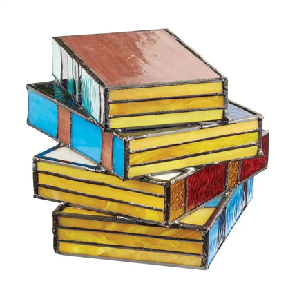 Book-Shaped LED Table Lamp 11.0" H x 7.1" W – Warm Cozy Reading Light & Decorative Home Accent