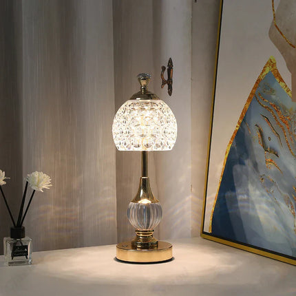 Elegant Crystal Acrylic Table Lamp 3D Glow – Soft Warm Ambient Light for Modern Home Décor