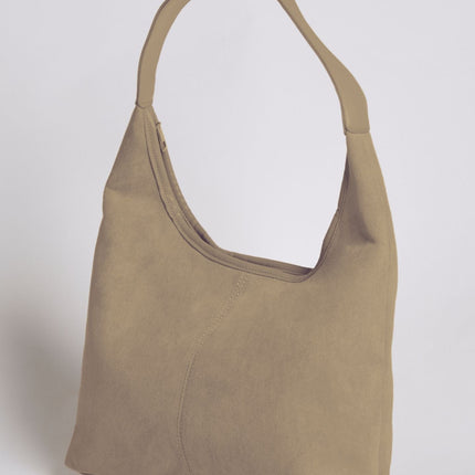 Black Suede Shoulder Bag – Minimalist & Spacious Design