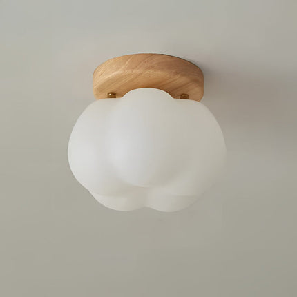 LED Pumpkin-Shaped Flush Mount Ceiling Light 6.3" Ø x 5.5" H — Cozy Ambient Lighting for Kids Room, Hallway & Kitchen
