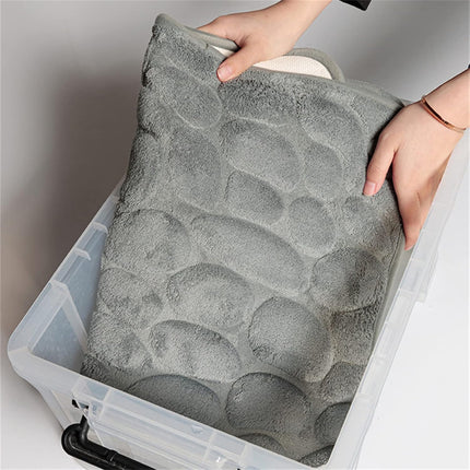 CobbleMat Pebble Design Non-Slip PVC Bath Mat 25.6" x 14.2" – Spa-Style Comfort & Safety for Bathroom Floors
