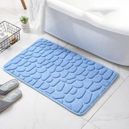 CobbleMat Pebble Design Non-Slip PVC Bath Mat 25.6" x 14.2" – Spa-Style Comfort & Safety for Bathroom Floors
