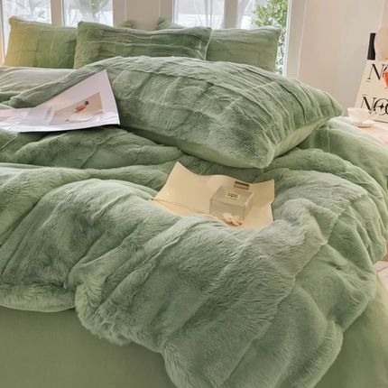 Ultra-Soft Fleece Duvet Cover 61.0″ × 86.6″ – Cozy All-Season Bed Linen for Double Beds