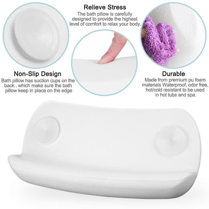 CozySoak Ergonomic Bathtub Pillow for Head & Neck Support — Spa-Level Comfort for Standard Tubs