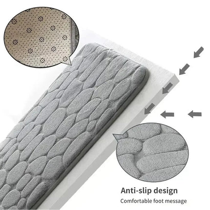CozyStone Memory Foam Rug Mat 24" x 35" – Soft Non-Slip Floor Mat for Bathroom, Kitchen, Living Room & Bedroom