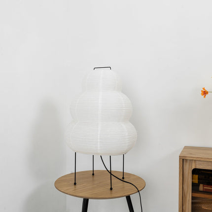 Lumi Biegung Japanese Washi Paper Table Lamp 12" – Soft Warm LED Light for Cozy Home Ambiance