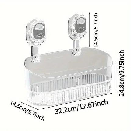 ElaraBox Wall Organizer 11" x 4.7" x 3.9" – Large Capacity Storage for Bathroom, Kitchen & Office