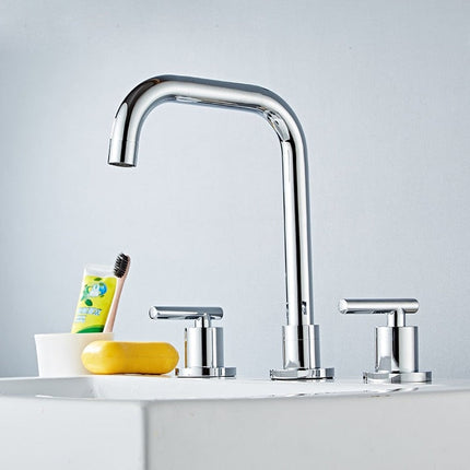 Elegant 3-Hole Bathroom Faucet – Modern Luxury Design for Stylish Interiors