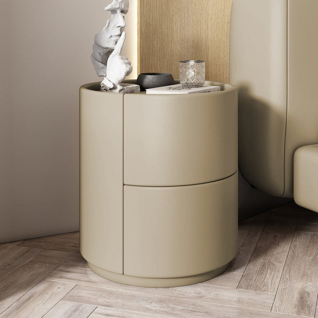 Elegant Wooden Nightstand with 2 Drawers – Nordic Bedside Table for Modern Bedrooms 15.7" x 15.7" x 19.7"