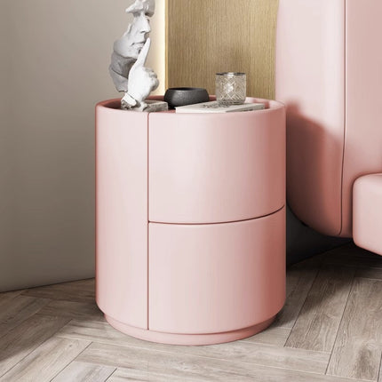 Elegant Wooden Nightstand with 2 Drawers – Nordic Bedside Table for Modern Bedrooms 15.7" x 15.7" x 19.7"