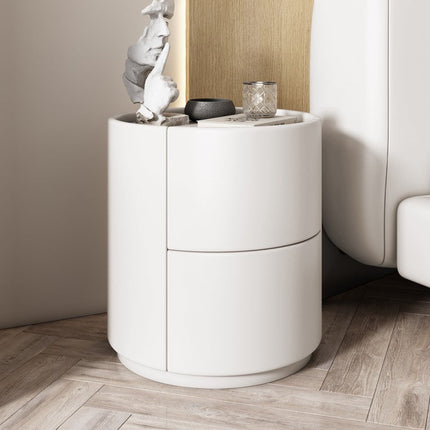 Elegant Wooden Nightstand with 2 Drawers – Nordic Bedside Table for Modern Bedrooms 15.7" x 15.7" x 19.7"