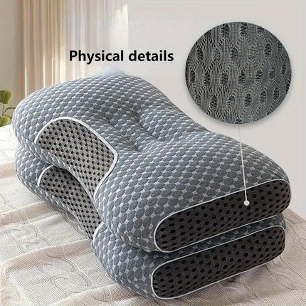 ErgoCush Orthopedic Neck Pillow – Memory Foam Support for Neck Pain Relief, Cooling, Washable Cover