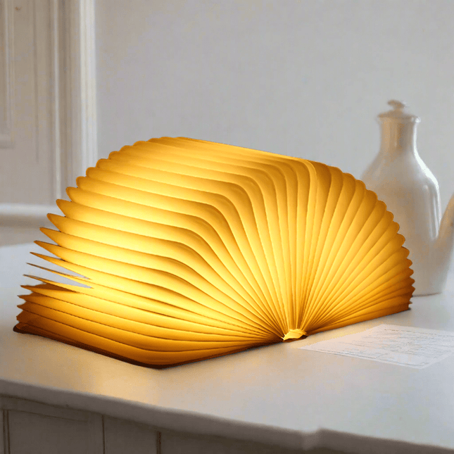 Enchanting Foldable Book Lamp 8.7" x 6.7" x 1" – Rechargeable LED Light for Cozy Home Décor