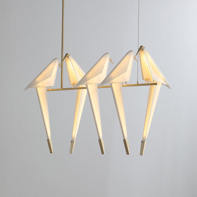 Sculptural Bird-Inspired LED Ceiling Lamp – Elegant Indoor Decor, Available in 20" x 35.4", 23" x 35.4", 60" x 35.4", 40" x 35.4", 90" x 35.4", 60" x 35.4", 80" x 35.4" (Choose Copper or White Finish)