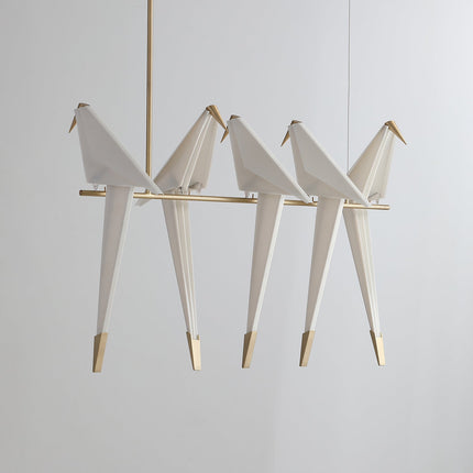 Sculptural Bird-Inspired LED Ceiling Lamp – Elegant Indoor Decor, Available in 20" x 35.4", 23" x 35.4", 60" x 35.4", 40" x 35.4", 90" x 35.4", 60" x 35.4", 80" x 35.4" (Choose Copper or White Finish)