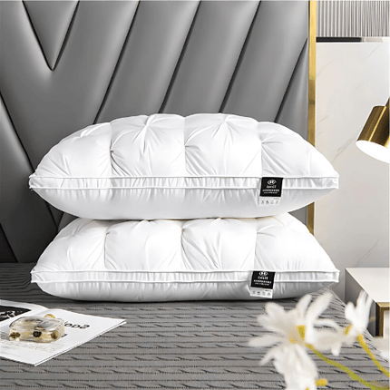 Luxury Goose Down Pillow 19" x 29" – Hypoallergenic Neck Support for Side & Back Sleepers