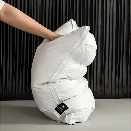 Luxury Goose Down Pillow 19" x 29" – Hypoallergenic Neck Support for Side & Back Sleepers