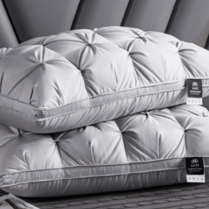Luxury Goose Down Pillow 19" x 29" – Hypoallergenic Neck Support for Side & Back Sleepers