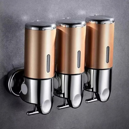 Wall-Mounted Stainless Steel Soap Dispenser – Modern Silver Bathroom Accessory