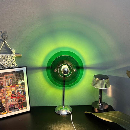 Retro LED Table Lamp with Color Changing Light – USB Powered Ambient Lighting for Home Décor